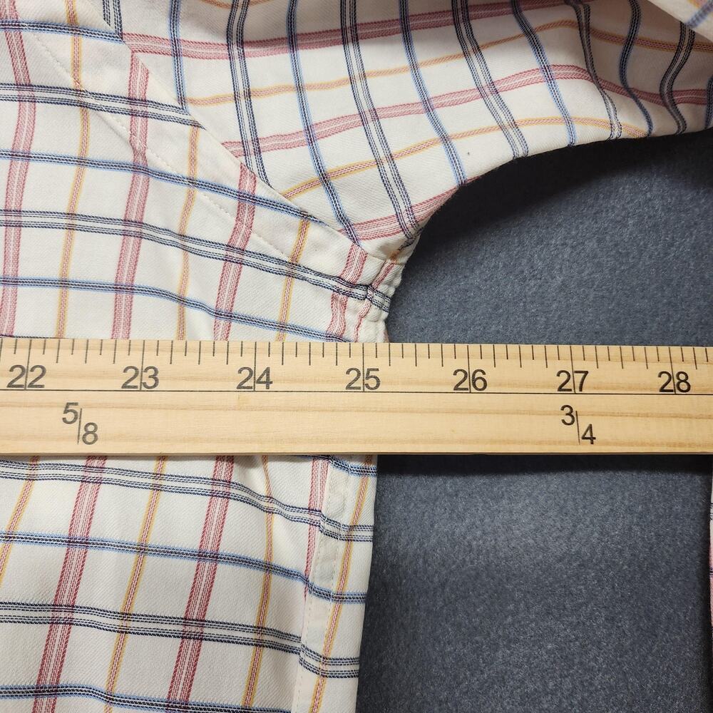 Austin Reed Shirt Mens Large Multicolor Plaid Button Down Long Sleeve Cotton Vtg - Picture 6 of 8